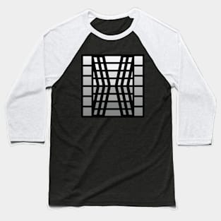 “Dimensional Bend” - V.1 Grey - (Geometric Art) (Dimensions) - Doc Labs Baseball T-Shirt